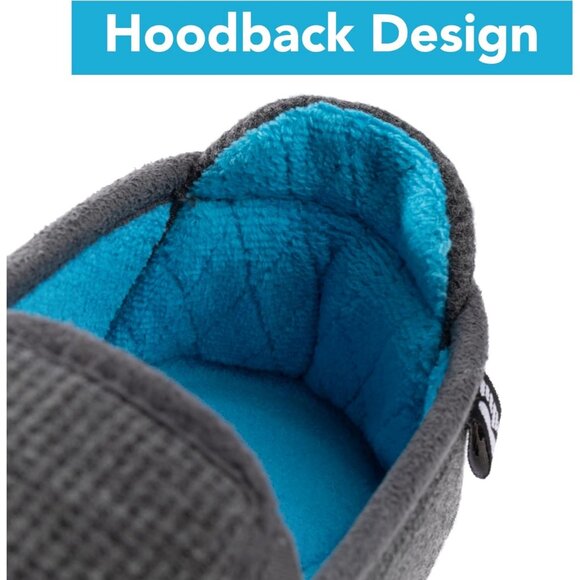 Women's Two Tone Blue Gray Hoodback Removable Rubber Insole Slipper Boot shoes - Picture 4 of 6